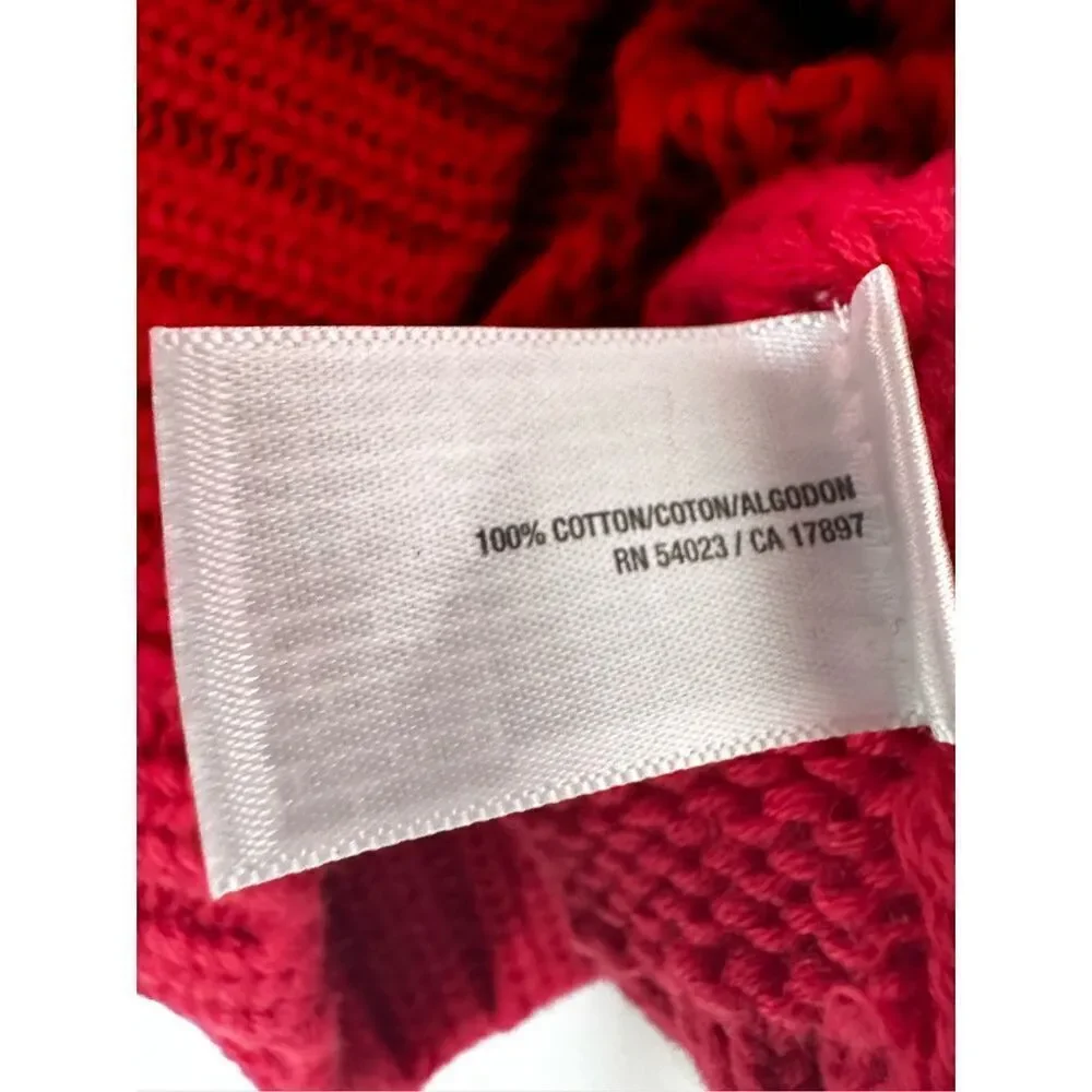 NWT Old Navy Kids Cotton Cable Knit 1/4 Zip Red Sweater Size XL (14-16)